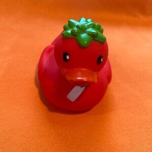 Infantino Red and Green Rubber Duck
